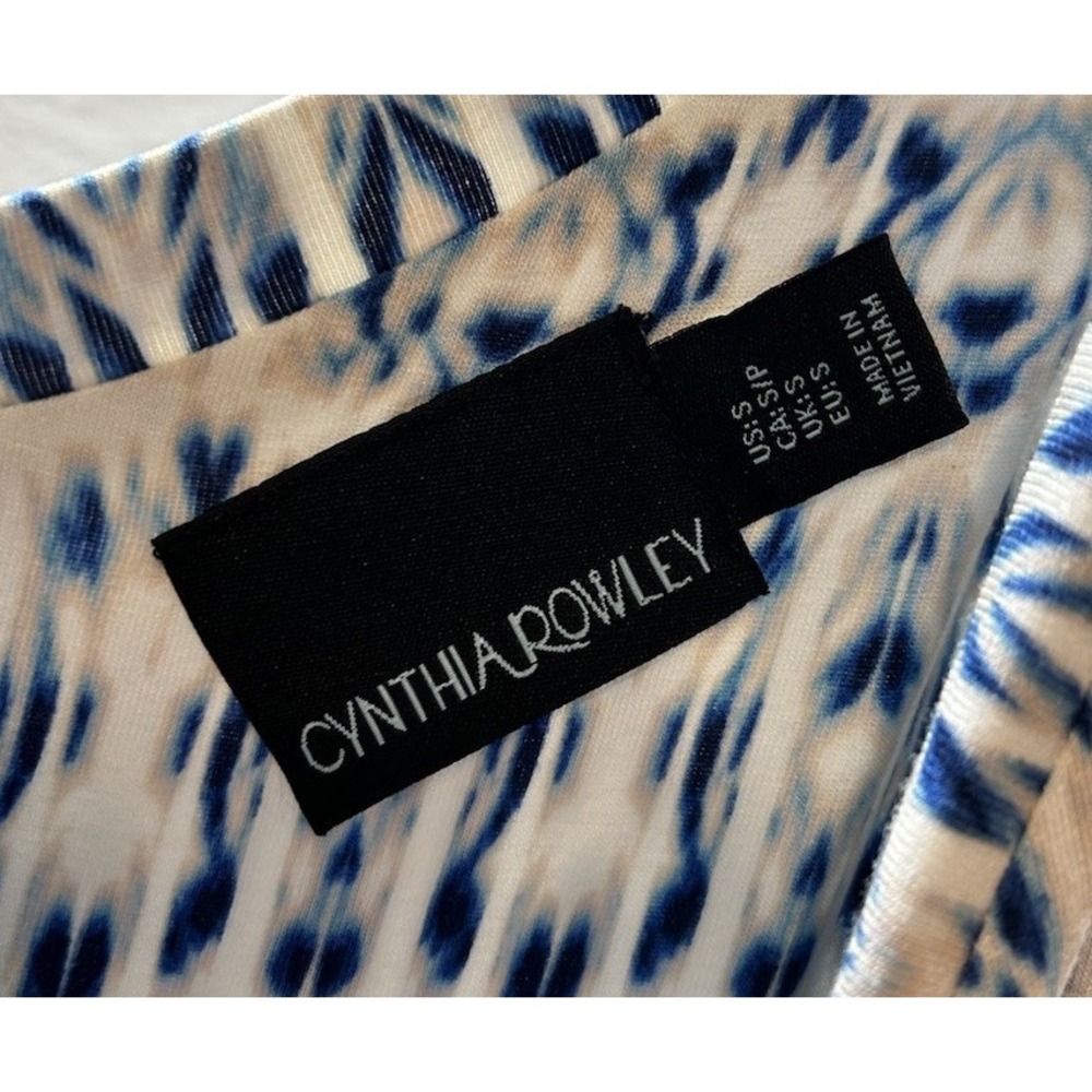 Cynthia‎ Rowley Tank Dress Women Size S Geometric Blue White NEW - Picture 5 of 9